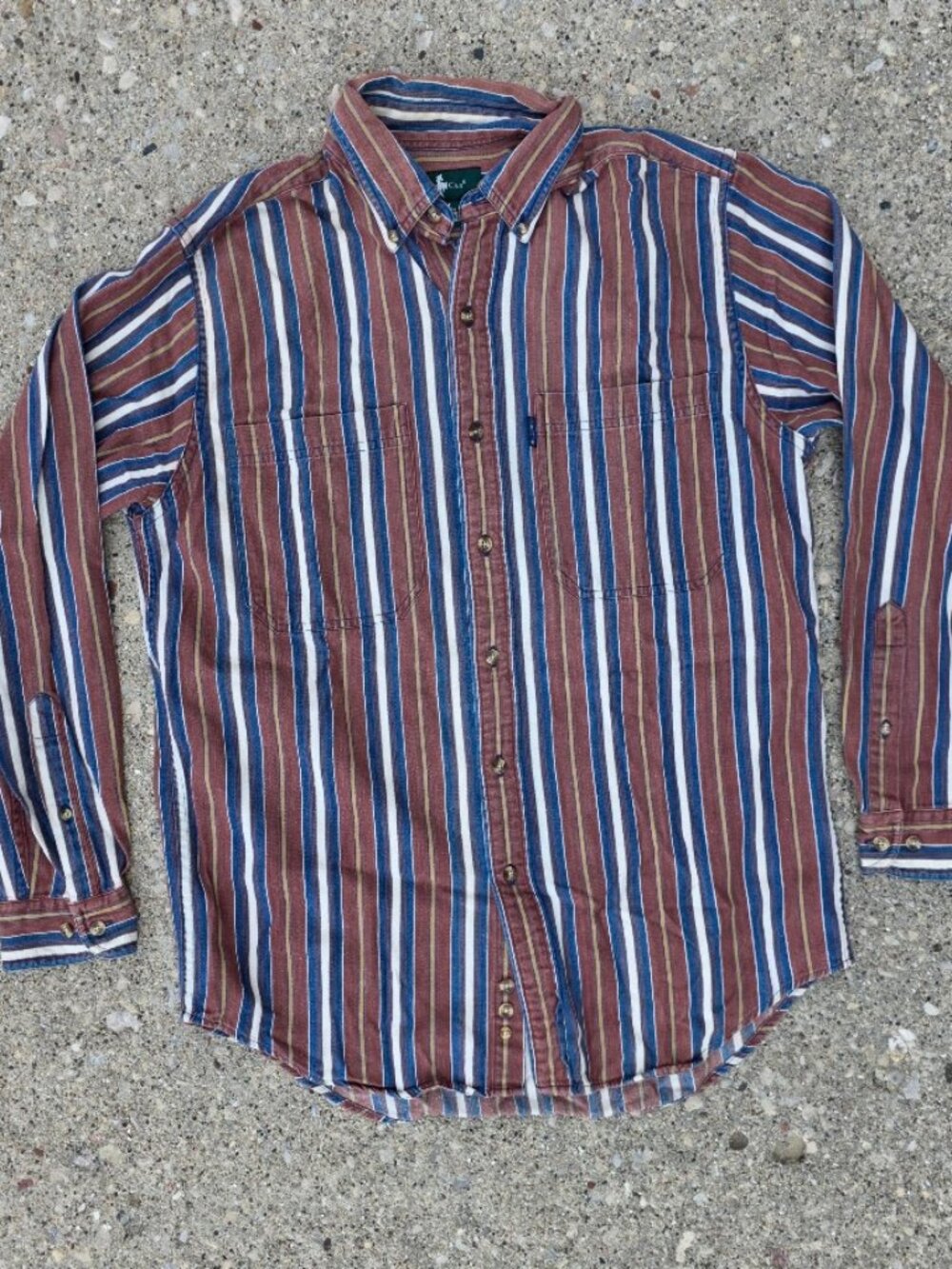 Vintage 90s Hunt Club Striped Button Down Shirt Mens M